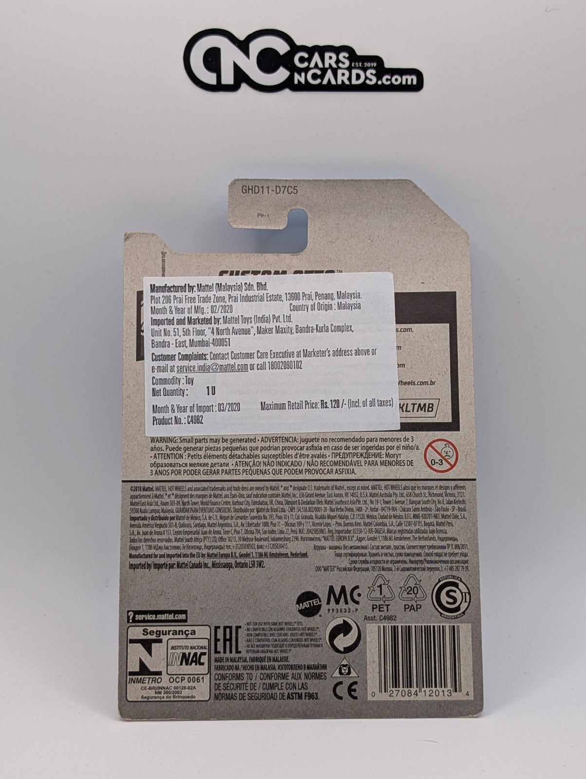 Hot Wheels HW Muscle Mania 8/10 Custom Otto Purple 173/250 (Soft Corners)