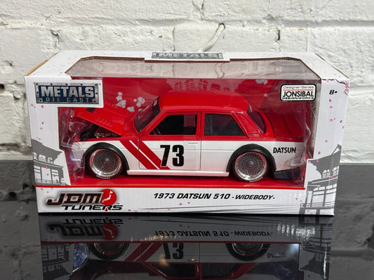 Jada Metals JDM Tuners 1973 Datsun 510 Widebody 1:24 Diecast Red