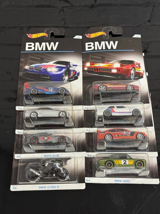 2016 Hot Wheels BMW Series Full Set of 8 Cars (Soft Corners)