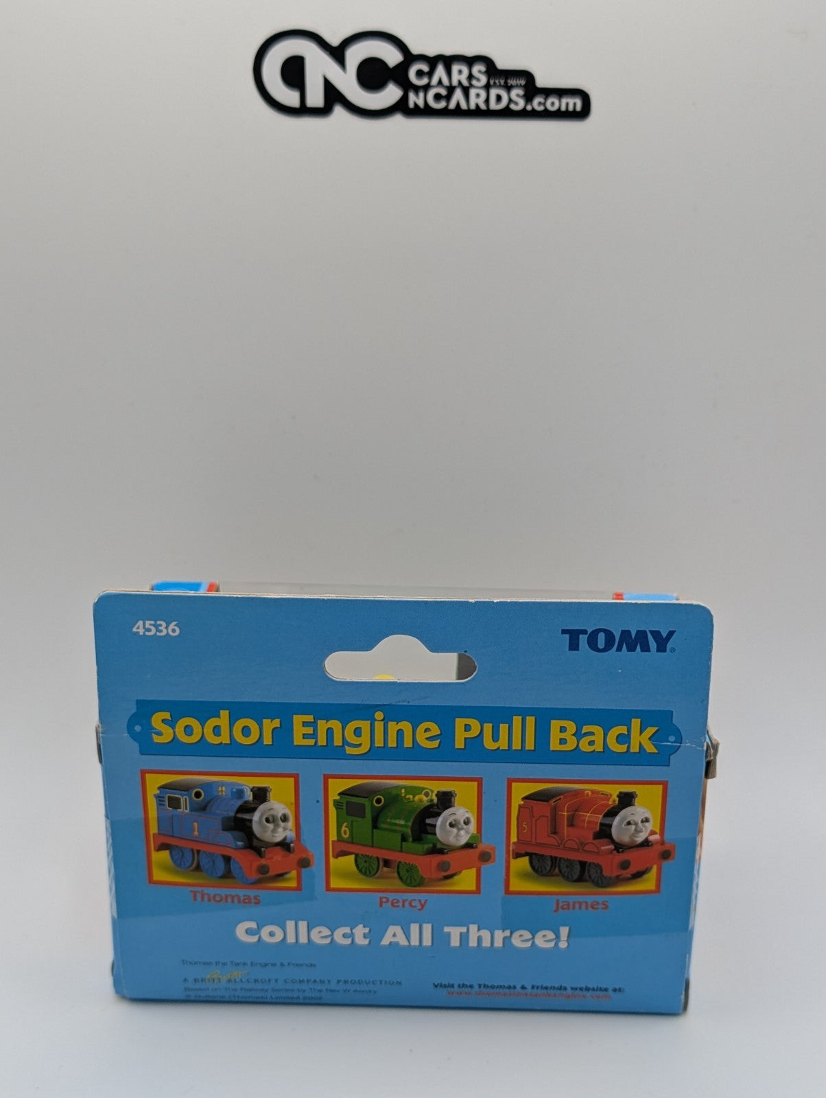 2002 TOMY Thomas & Friends Sodor Engine Pull Back Train Percy