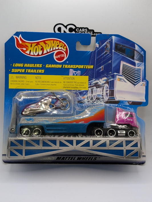 1999 Hot Wheels Long Haulers Cabover Truck & Scorchin' Scooter (Dented Blister)