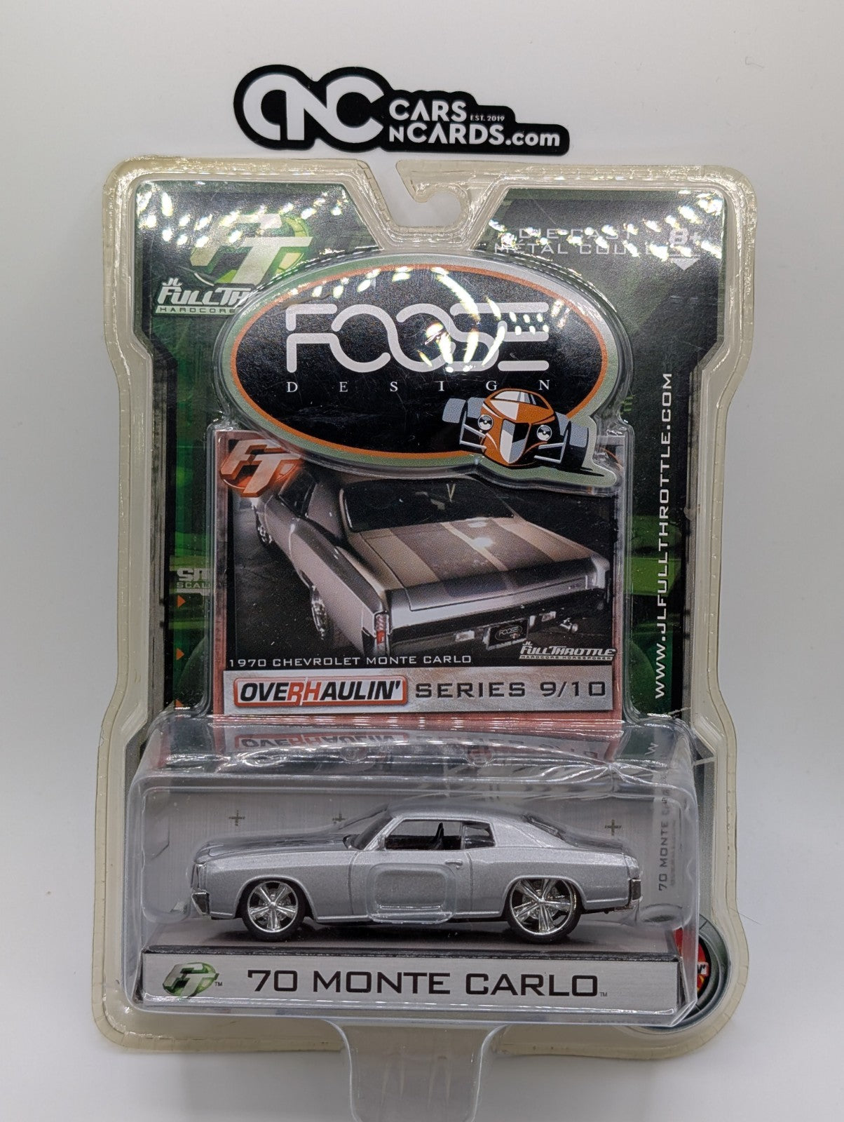 JL Full Throttle Foose Design 1970 Monte Carlo (Yellow & Dented Blister)