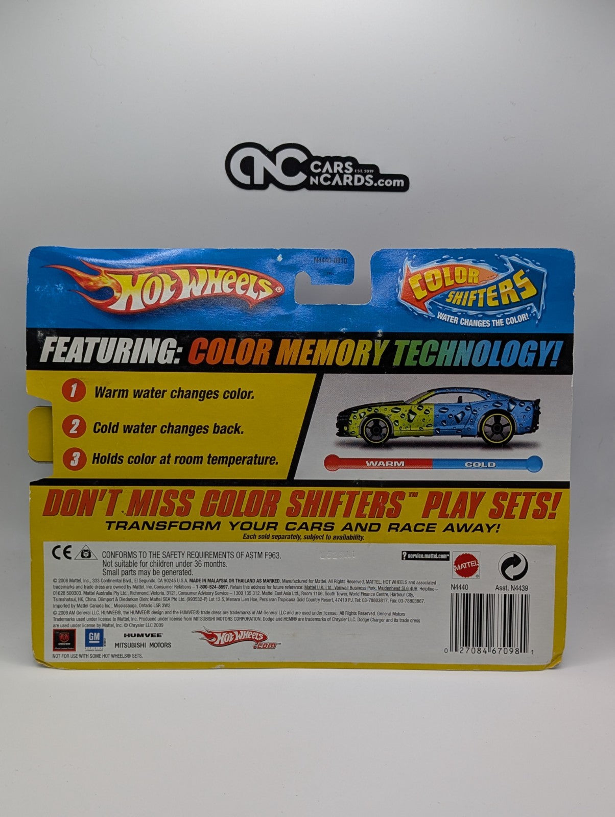 Hot Wheels Color Shifters 67 Camaro & Mitsubishi Lancer Evolution (Card Damage)