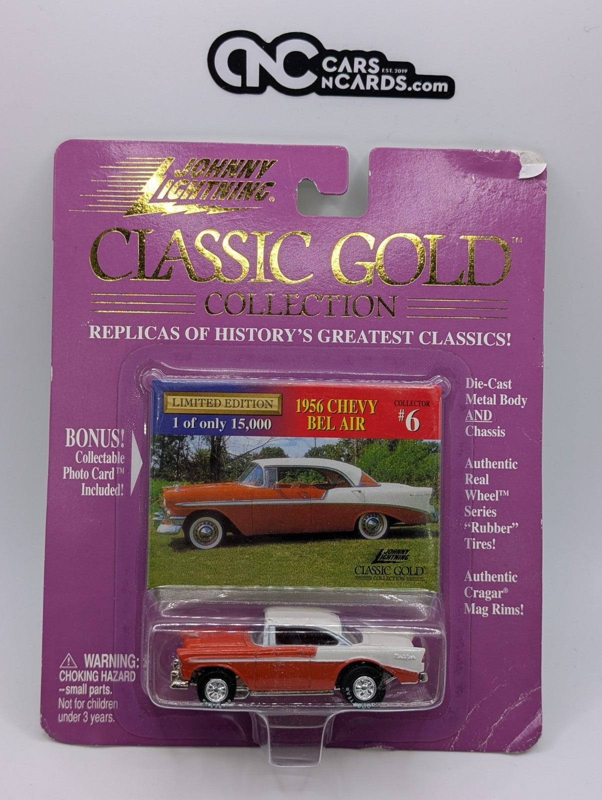 Johnny Lightning Classic Gold 1956 Chevy Bel Air (Card Damage)
