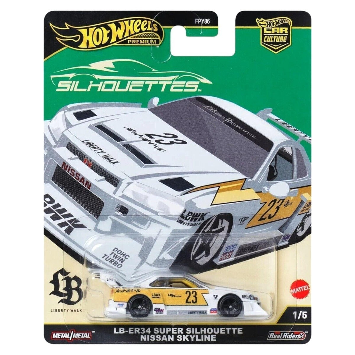 2025 Hot Wheels Silhouettes Liberty Walk Nissan Skyline R34 Solid Case of 10