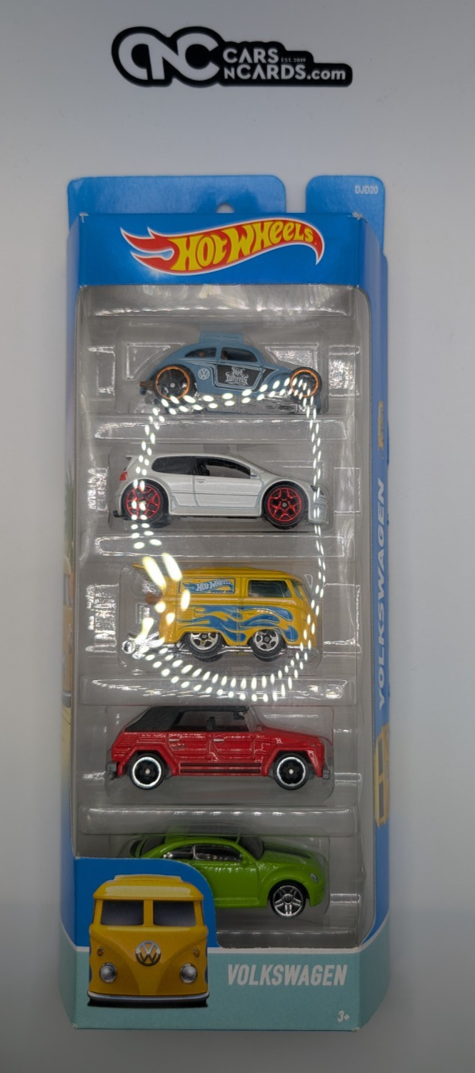 2016 Hot Wheels 5 Pack Volkswagen Beetle/Golf GTI/Kool Kombi/181 (Card Damage)