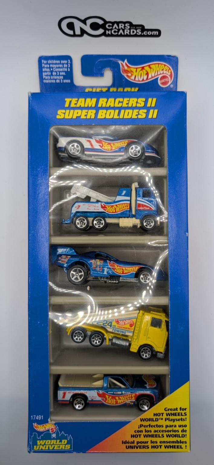 1997 Hot Wheels 5 Pack Race Team II Camaro/Chevy 1500/Wrecker (Soft Corners)