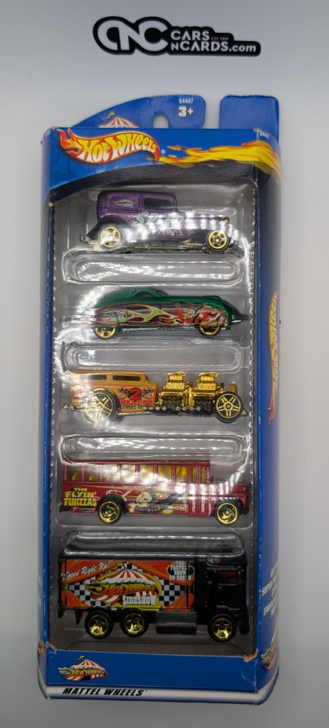 Hot Wheels 5 Pack Side Show 32 Ford Delivery/Phantom Corsair/Bus (Card Damage)