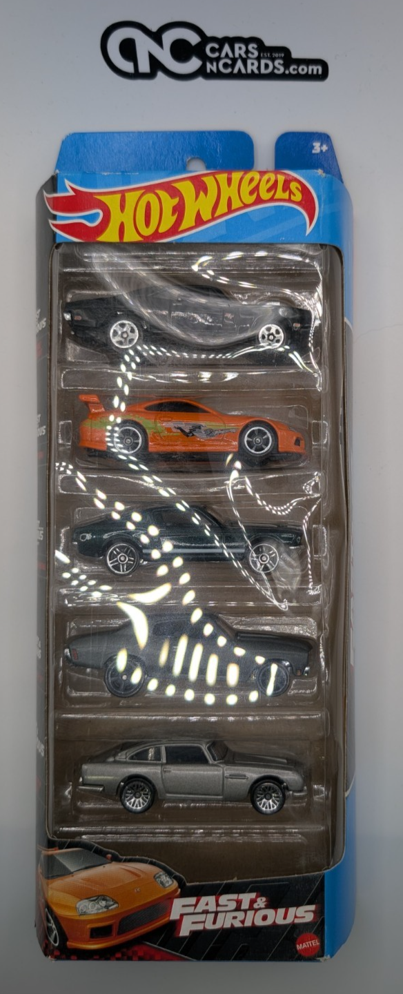 2023 Hot Wheels 5 Pack Fast & Furious Charger/Supra/Chevelle (Crushed Blister)