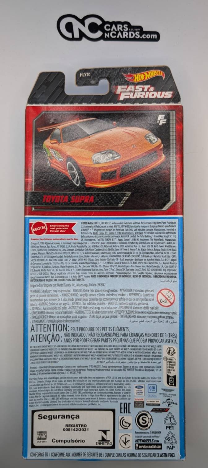 2023 Hot Wheels 5 Pack Fast & Furious Charger/Supra/Chevelle (Crushed Blister)