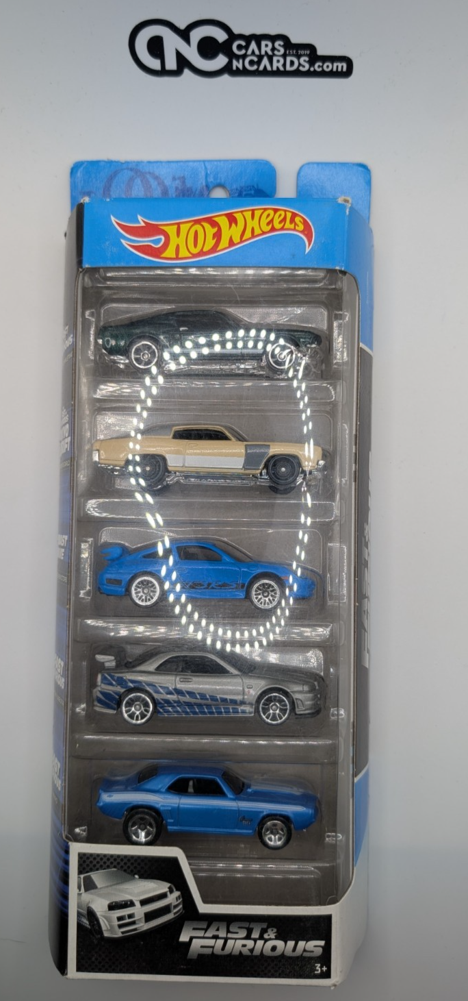 2020 Hot Wheels 5 Pack Fast & Furious Skyline GT-R/Porsche/Monte Carlo (Damaged)
