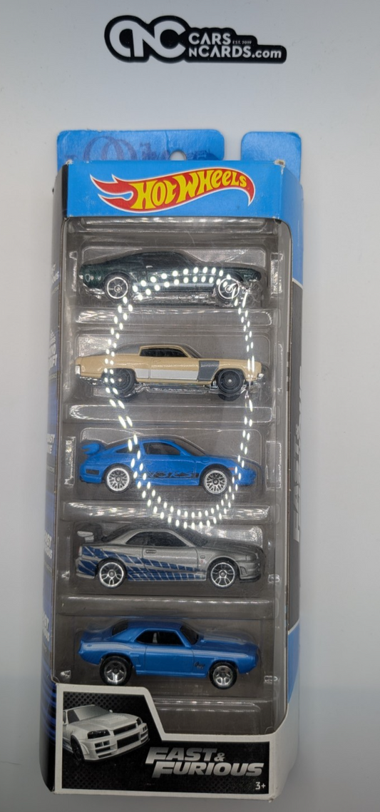 2020 Hot Wheels 5 Pack Fast & Furious Skyline GT-R/Porsche/Monte Carlo (Damaged)