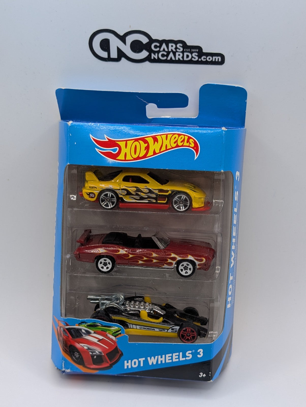 Hot Wheels 3 Pack 24/Seven / '70 Pontiac GTO / Honda Racer (Soft Corners)