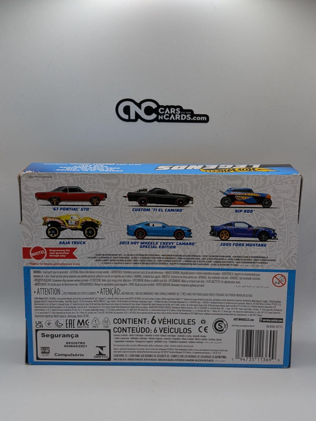2023 Hot Wheels Multipack Legends Tour El Camino/GTO/Mustang/Camaro 6 Pack HLK50