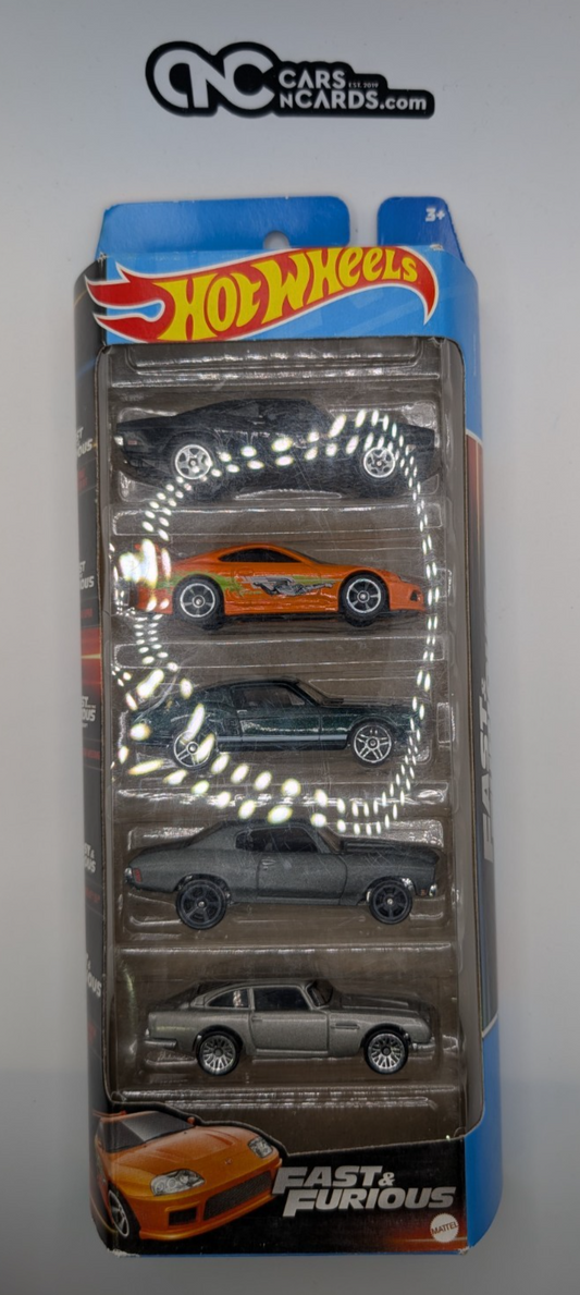 2023 Hot Wheels 5 Pack Fast & Furious Charger/Supra/Chevelle (Card Damage)