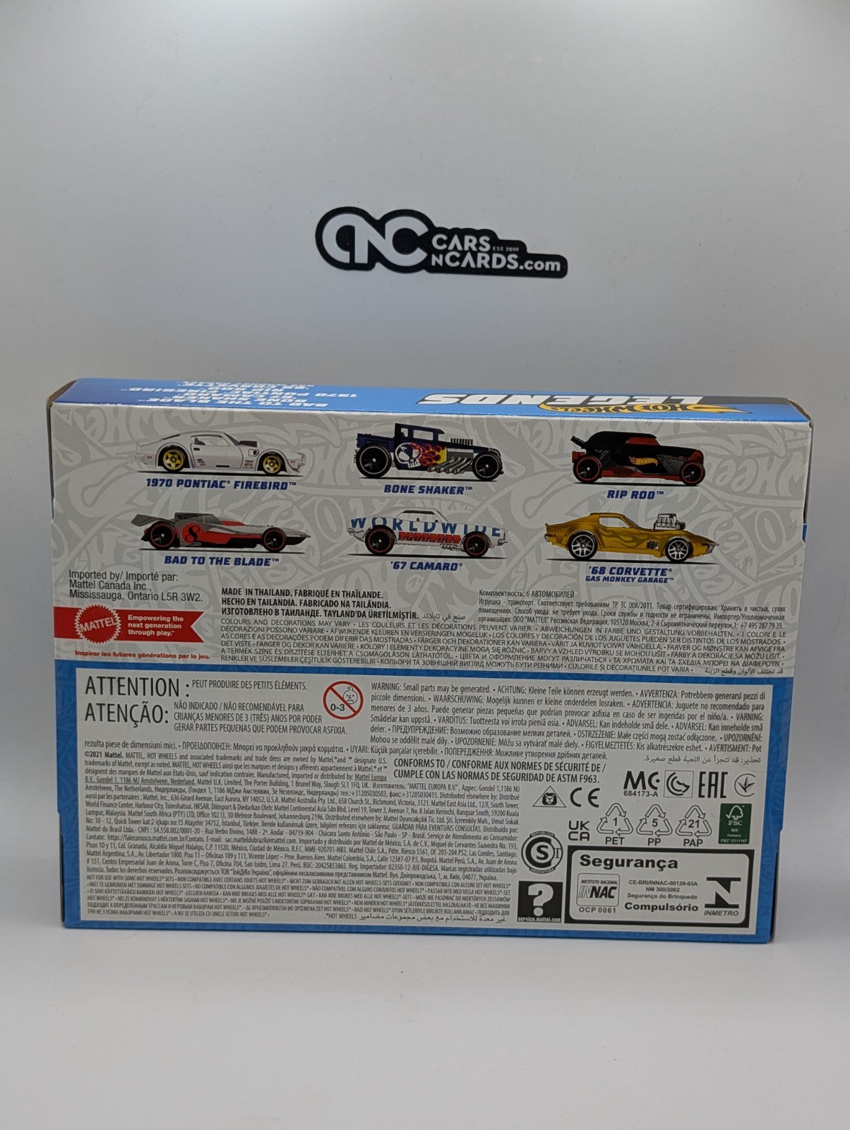 2024 Hot Wheels Multipack Legends Tour Bone Shaker/Camaro/Firebird 6 Pack HRX55