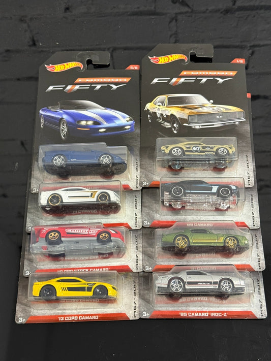 2017 Hot Wheels Camaro Fifty Full Set of 8 (Soft Corners)
