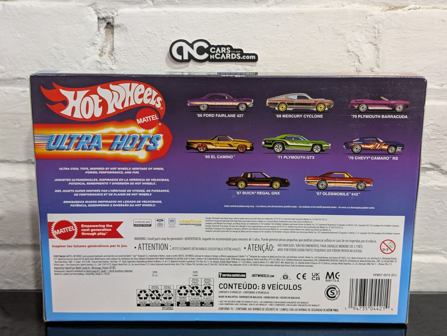 2022 Hot Wheels Multipack Ultra Hots Ford/Plymouth/Chevy/Buick 8 Pack HFW07