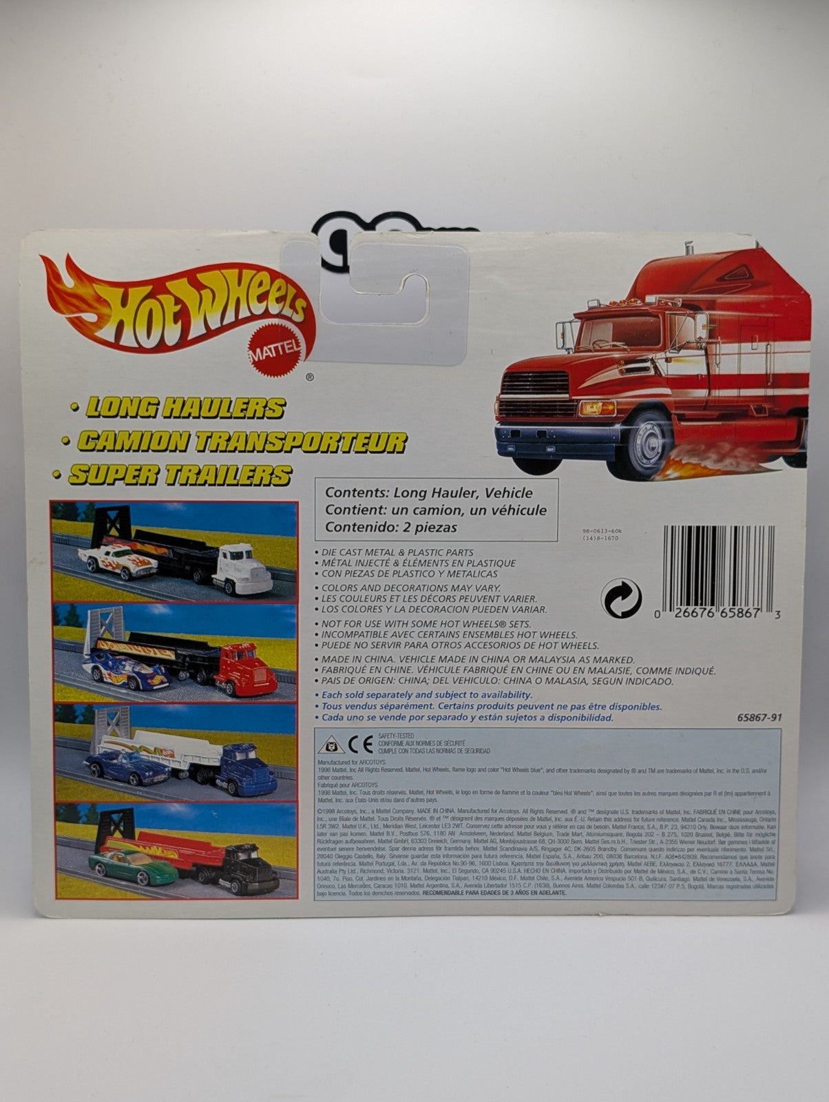 1999 Hot Wheels Long Haulers '57 T-Bird White (Damaged)