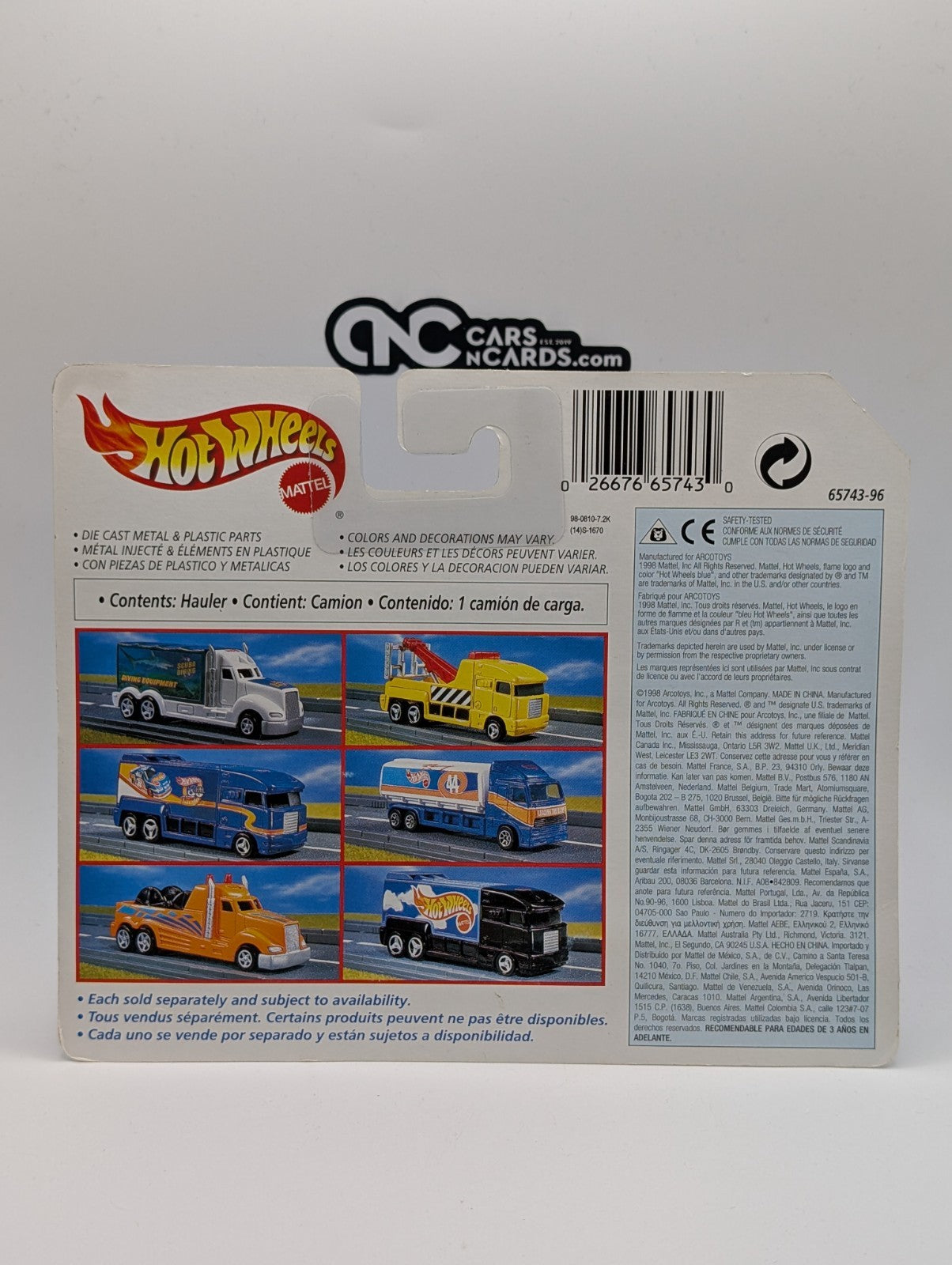 1999 Hot Wheels Haulers HW Racing #44 Kyle Petty (Card Damage)