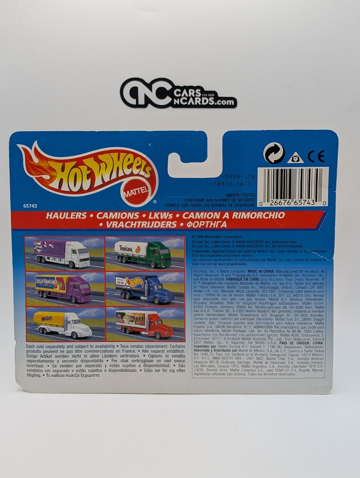 1997 Hot Wheels Haulers Boom Truck Telephone Maintenance (Damaged)