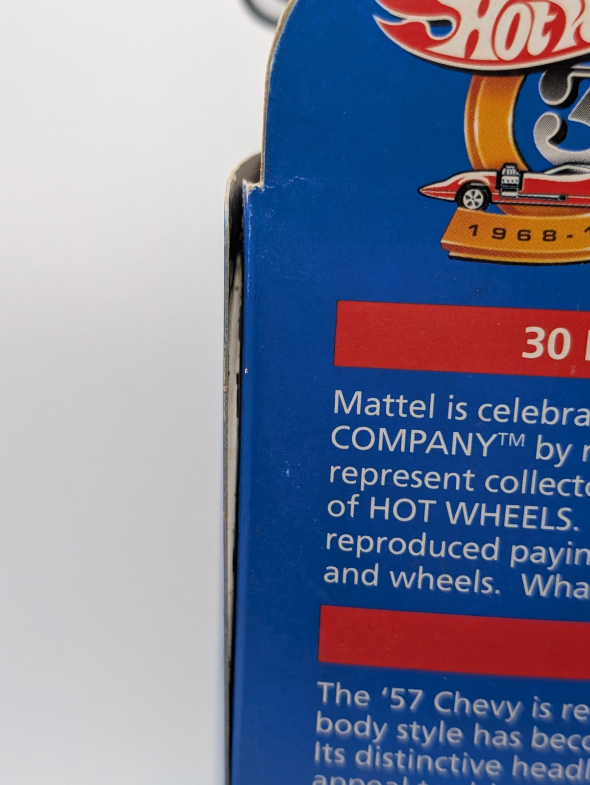 1998 Hot Wheels 30th Anniversary 1977 Replica '57 Chevy (Damaged Box)