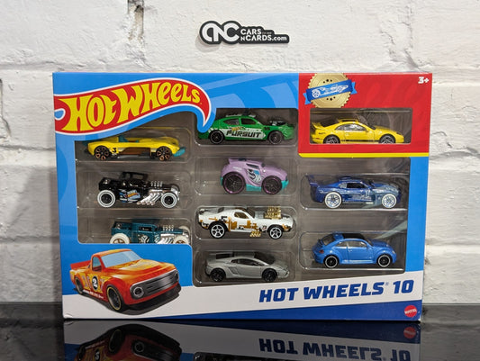 2023 Hot Wheels 10 Pack With Exclusive Nissan 300ZX Twin Turbo (Soft Corners)