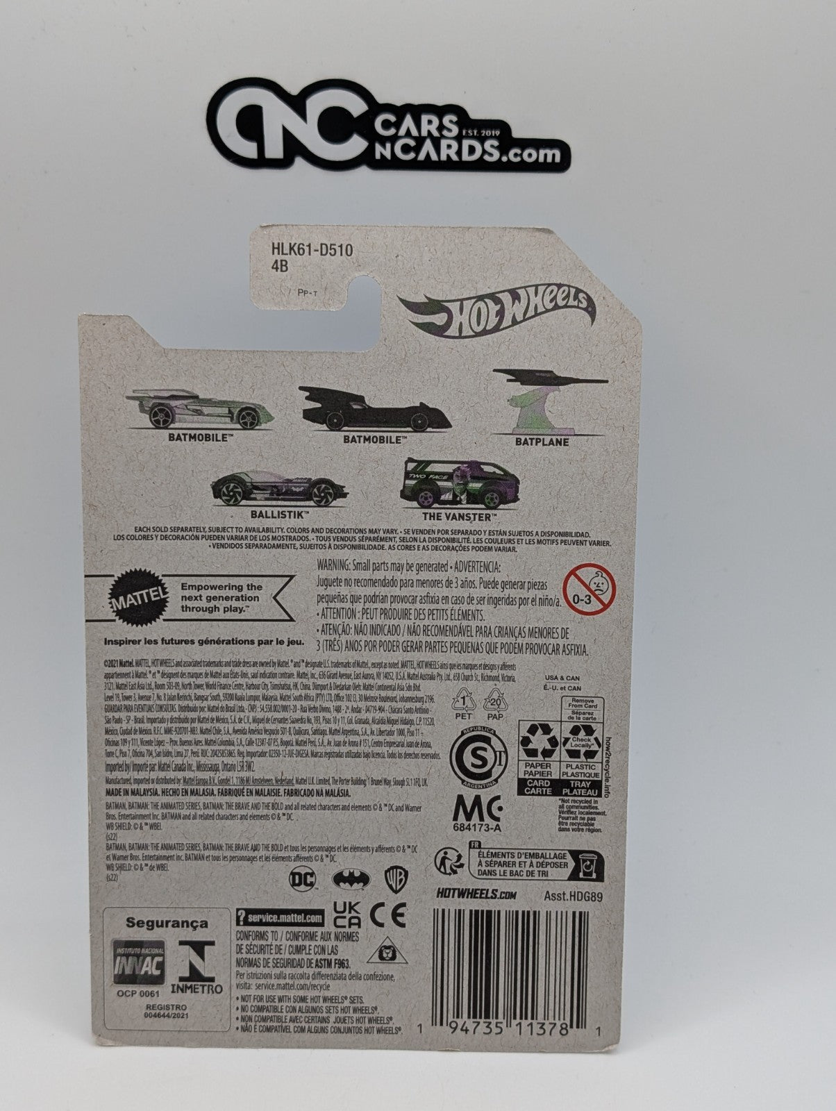 2023 Hot Wheels Batman Black Batmobile 7/20 (Soft Corners)