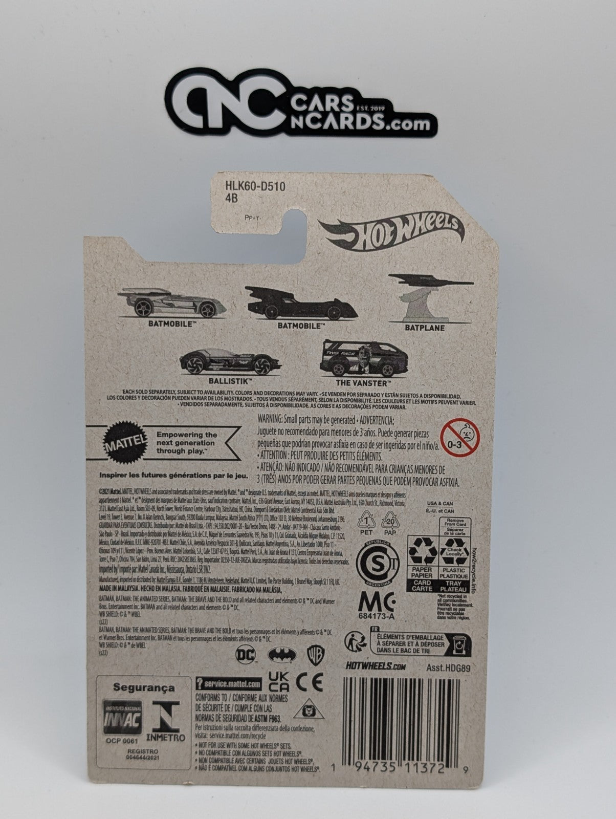 2023 Hot Wheels Batman Gray Batmobile 6/20 (Soft Corners)