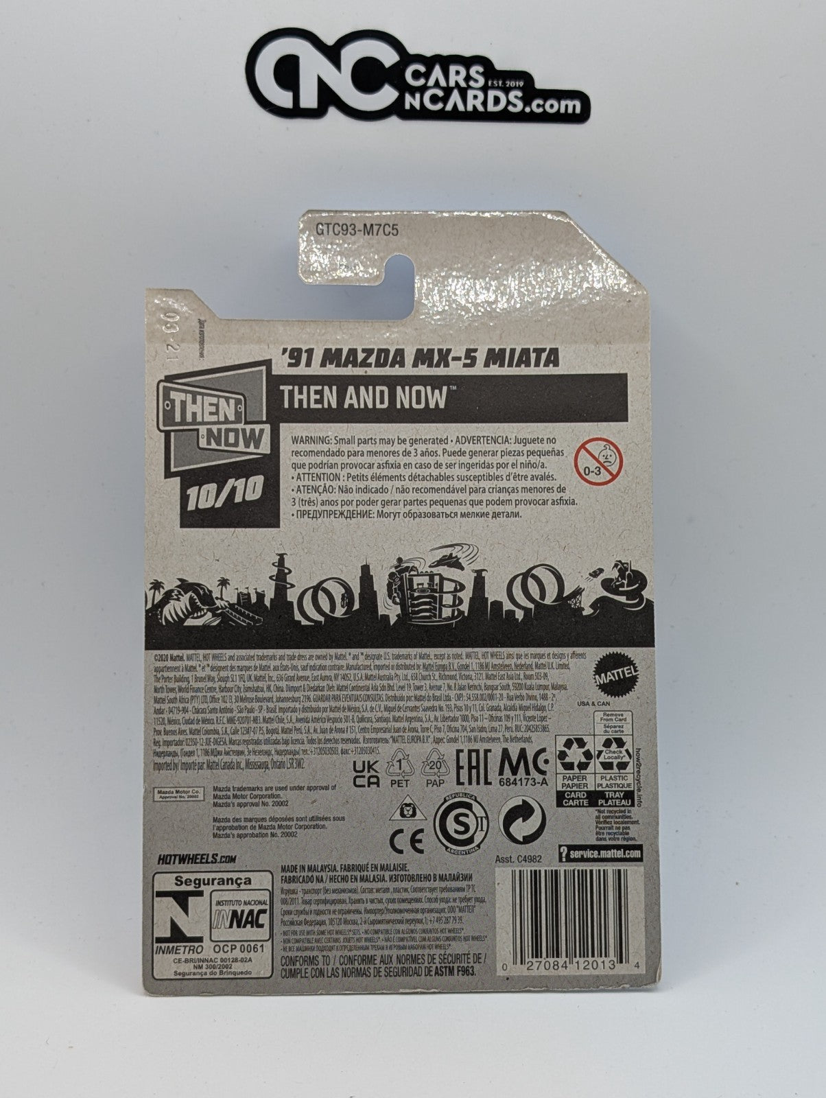 2021 Hot Wheels Treasure Hunt '91 Mazda MX-5 Miata 190/250 (Soft Corners)