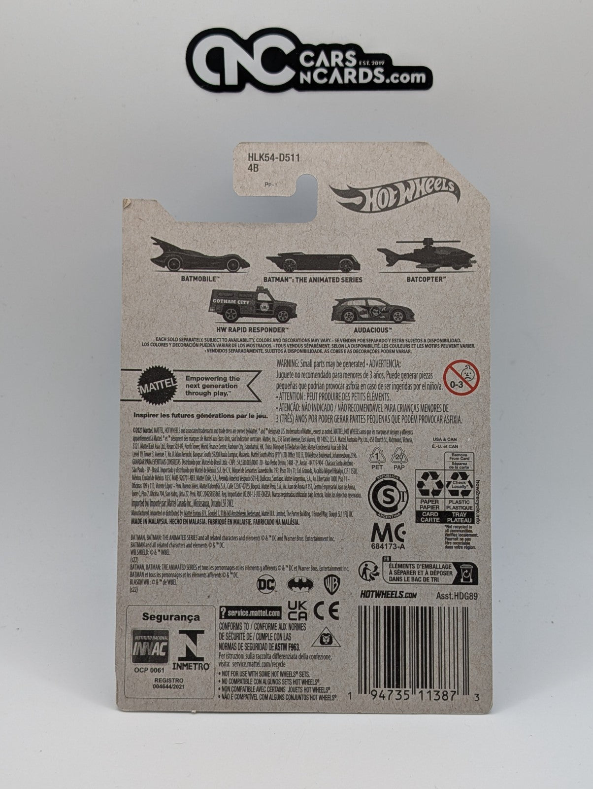 2023 Hot Wheels Batman HW Rapid Responder 4/20 (Cracked Blister)