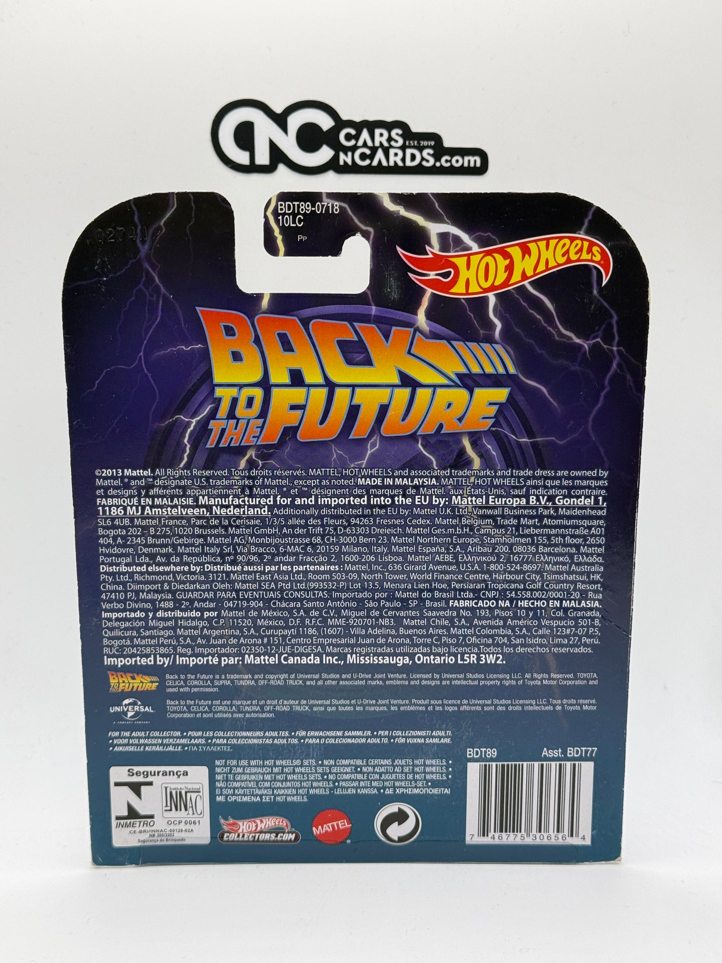 2013 Hot Wheels Retro Ent Back to the Future 1987 Toyota Pickup With Protector