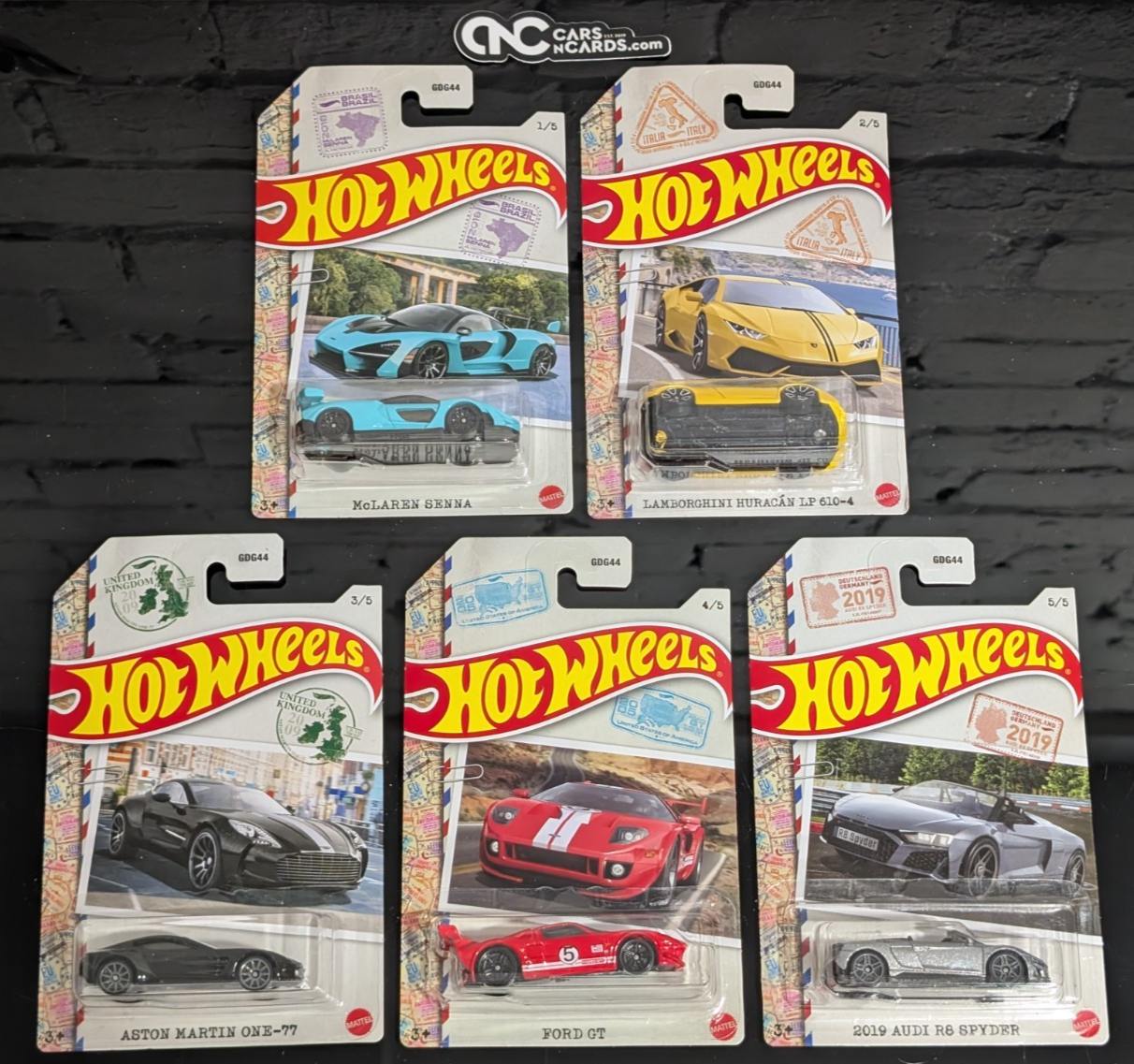 2022 Hot Wheels World Class Racers Series Set of 5 Cars (Soft Corners)