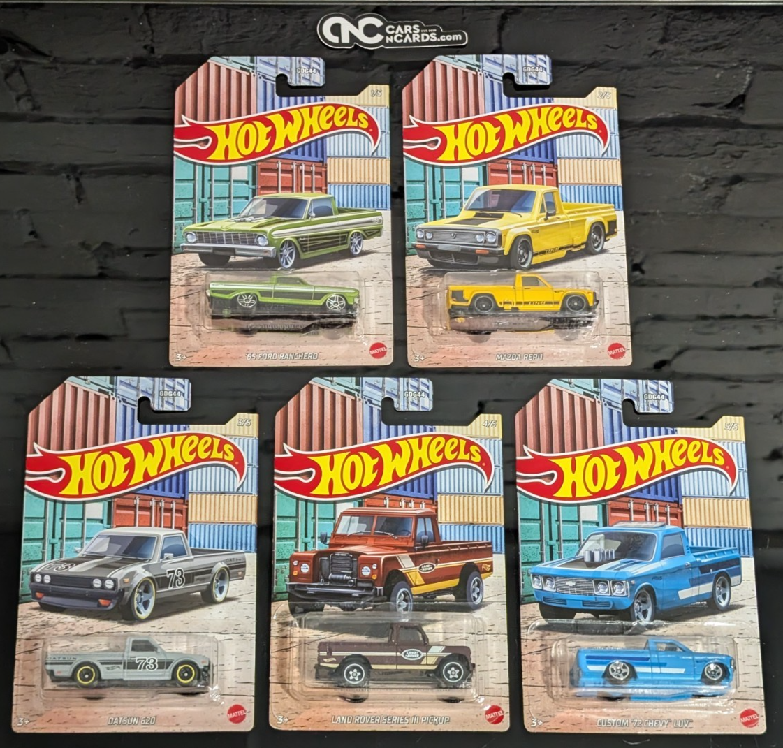 2022 Hot Wheels Hot Pickups Series Set of 5 Cars (Soft Corners)