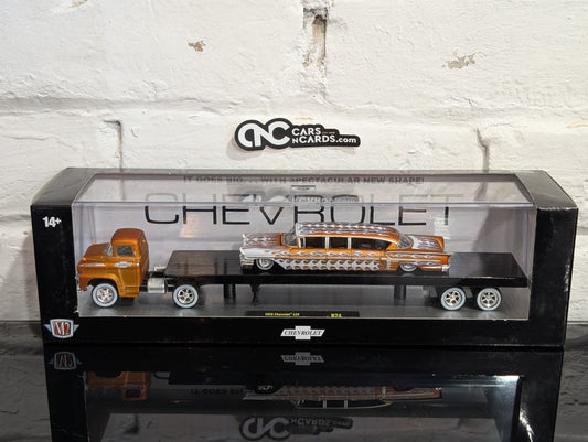 M2 Machines 1:64 Auto Haulers 1958 Chevrolet LCF & 1958 Chevy Impala