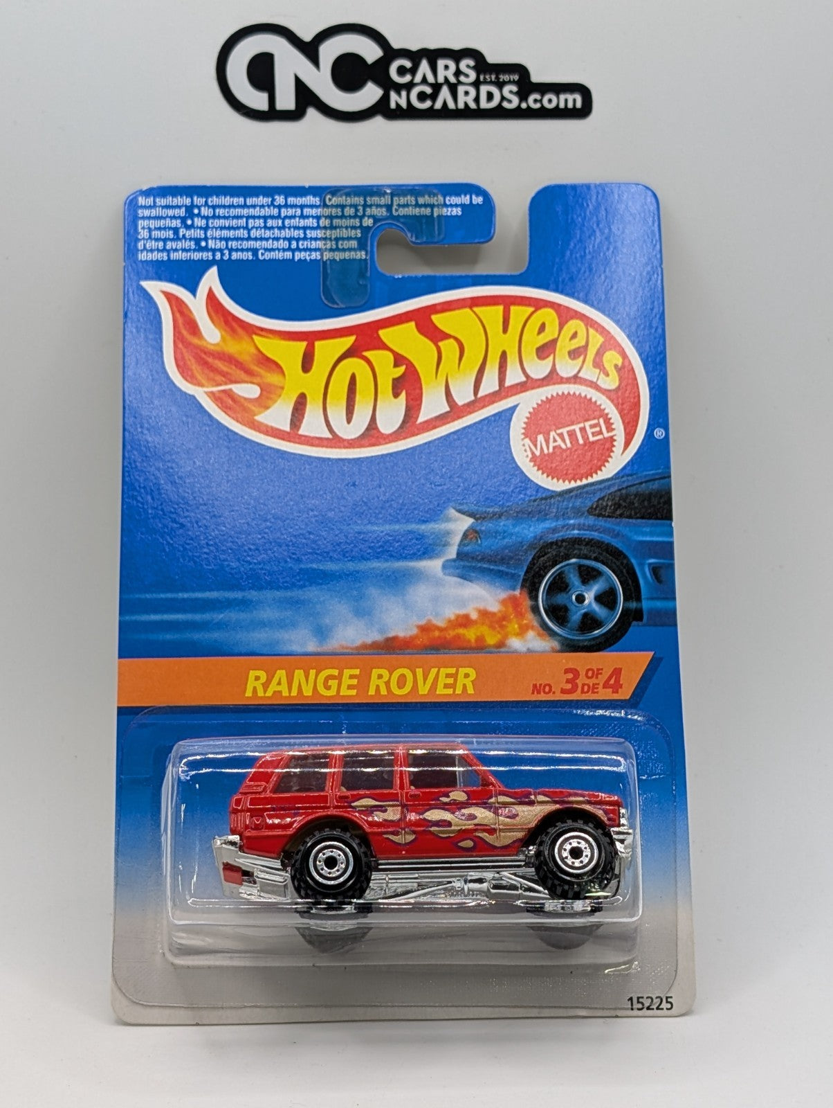 1996 Hot Wheels Flamethrower 3/4 Range Rover Collector #386
