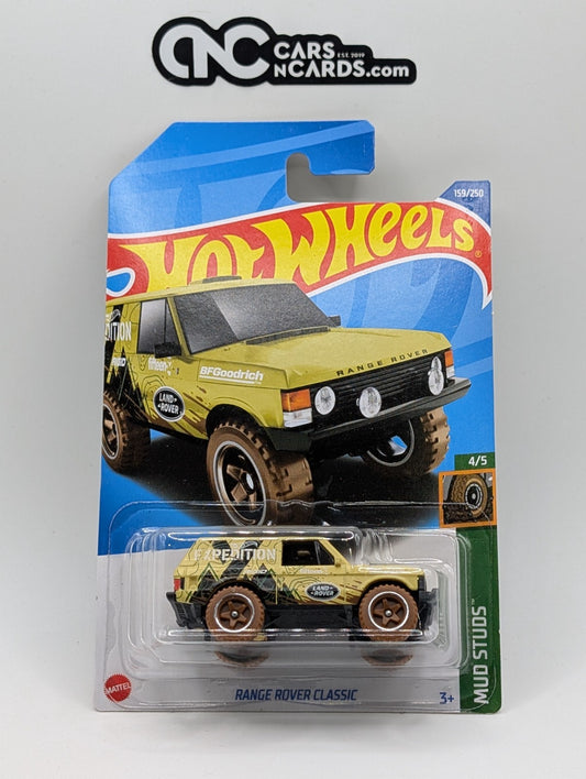 2021 Hot Wheels Mud Studs 4/5 Range Rover Classic Yellow 159/250