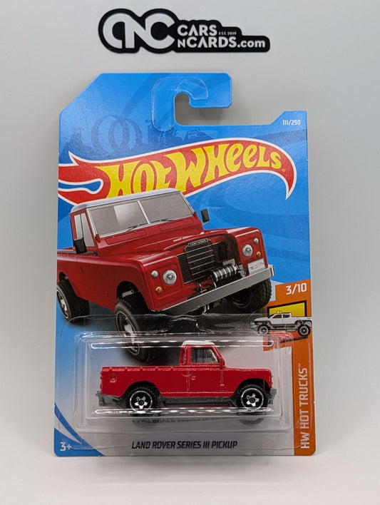 2019 Hot Wheels HW Hot Trucks Land Rover Series III Pickup Red 111/250