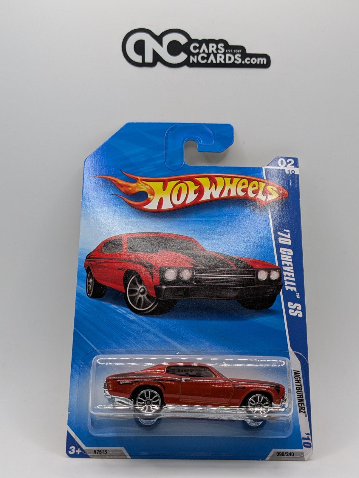 2010 Hot Wheels Nightburnerz '70 Chevelle SS Burnt Orange 90/240