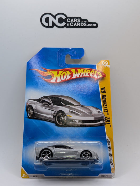 2008 Hot Wheels First Editions 9/40 '09 Corvette ZR1 Silver 9/172