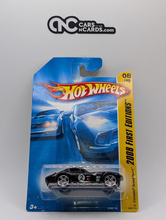 2008 Hot Wheels First Editions 8/40 Corvette Grand Sport Black 8/172