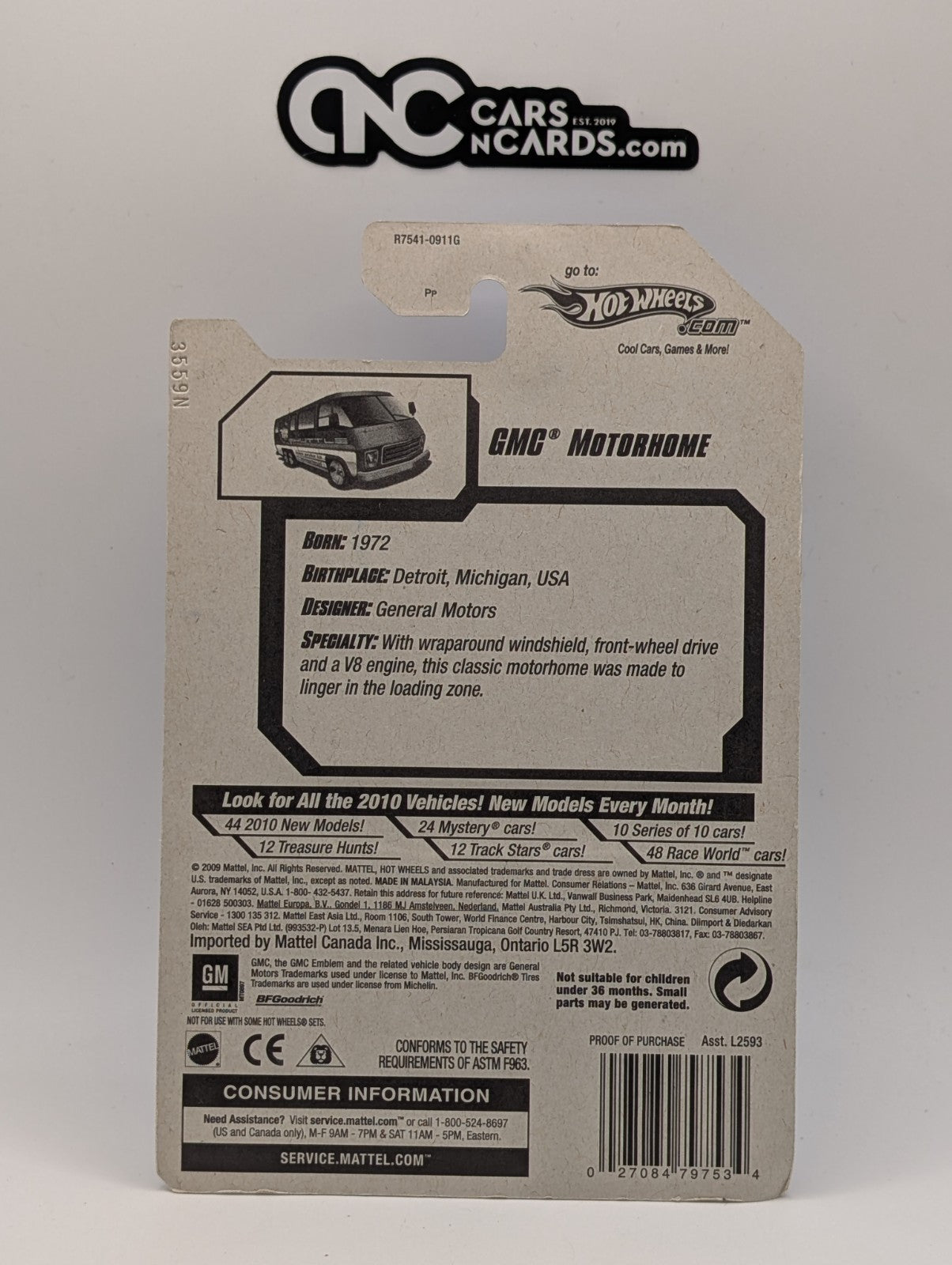 2010 Hot Wheels Factory Sealed GMC Motorhome Shuttle 116/240