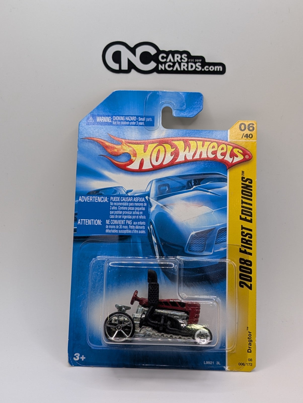 2008 Hot Wheels First Editions 6/40 Dragtor Red 6/172 (Hook Crease)