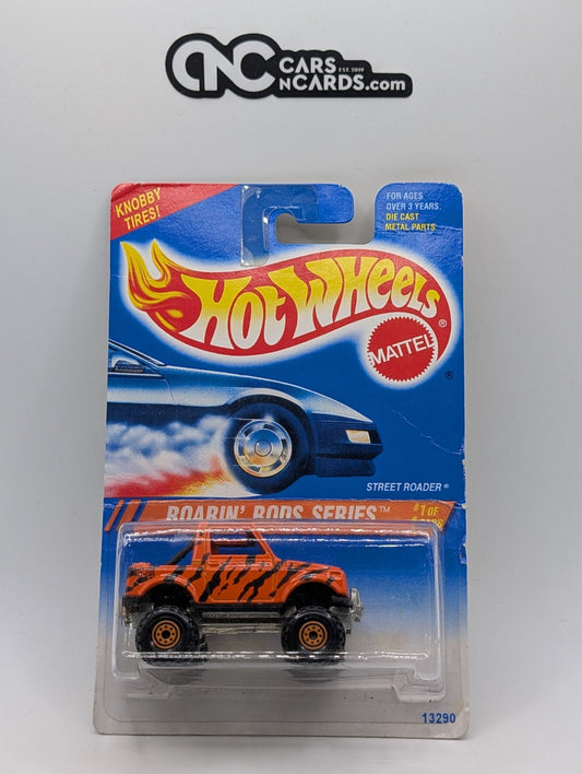 1995 Hot Wheels Roarin' Rides 1/4 Street Roader Orange 13290 (Card Damage)