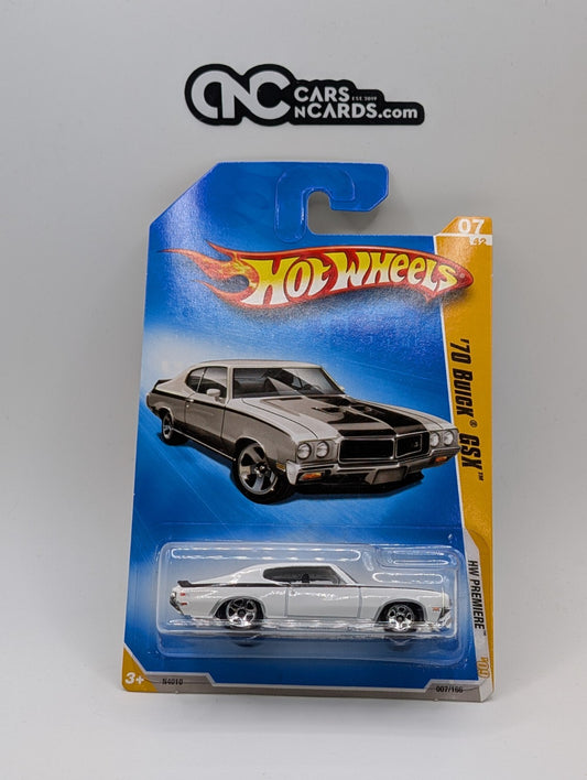 2009 Hot Wheels HW Premiere 7/42 '70 Buick GSX White 7/166