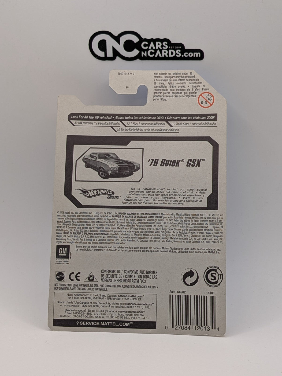 2009 Hot Wheels HW Premiere 7/42 '70 Buick GSX White 7/166