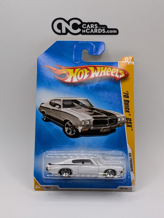 2009 Hot Wheels HW Premiere 7/42 '70 Buick GSX White 7/166 (Soft Corners)