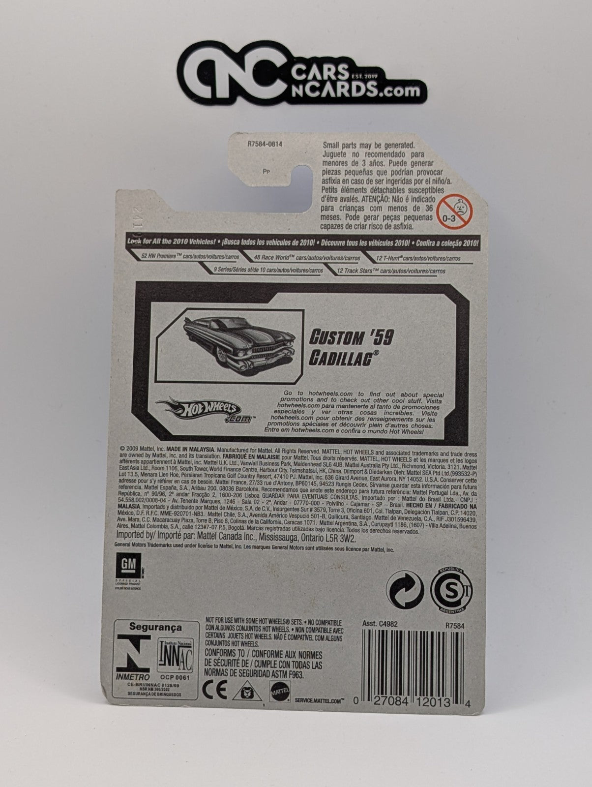 2010 Hot Wheels Hot Auction 1/10 Custom '59 Cadillac Purple 157/214