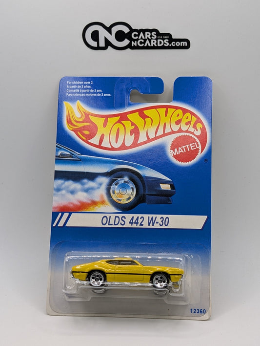 1995 Hot Wheels Olds 442 W-30 Yellow 5DOT Wheels 12360 Collector #267