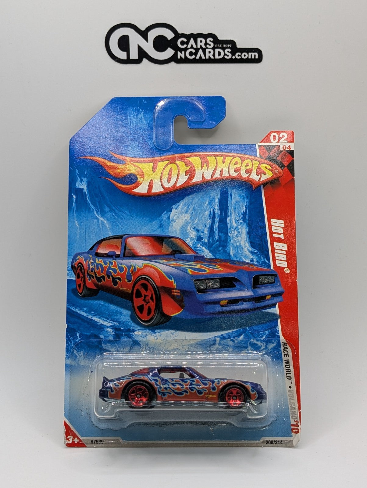 2010 Hot Wheels Race World Volcano 2/4 Hot Bird Blue 208/214